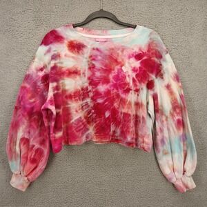 Stoney Clover LN Target Tie Dye Large Cropped Pullover Terry Sweatshirt Multi‎